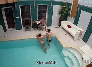 cuckold watches teen riding in cowgirl