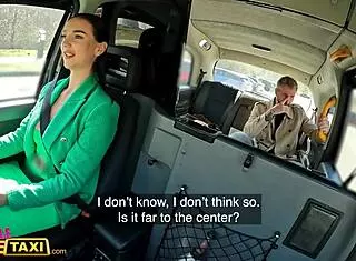 Intriguing fake taxi lady with big tits and ass offers another chance for tight pussy fucking and licking
