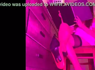 paulette lerouge dangles her sexy high heels in stockings for a fetish show