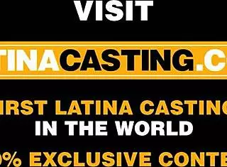 Latina Casting - Hot Brunette Babe In Bikini Handles Monster Cock Cowgirl Style