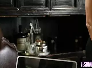 Busty lesbos reveal clothing, sparking scissoring sex