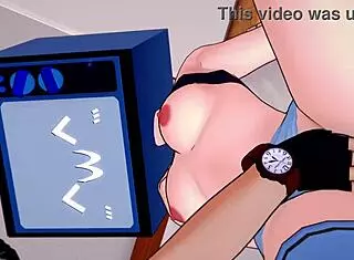 tv woman sweats in tight sportswear during hot exercises, hinting at more in the toilet.