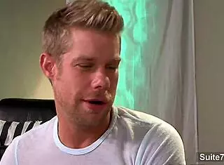 Awesome gay scene with massaging and fucking featuring big cocks and blowjobs