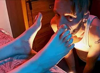 lil kinky doll gets wild foot worship surprise from sneaky uncle while sleeping... wow! 😲