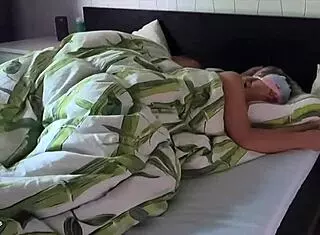 amateur husband wakes wife with fingering and dick in morning sex with loud moans