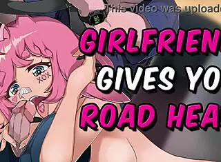 I suck your cock while you drive in this hentai roleplay asmr