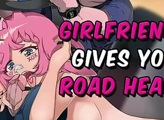 I suck your cock while you drive in this hentai roleplay asmr
