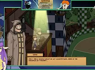 Witch Trainer Silver Part 17: Brunette Asian Cartoon Girl in Sexy Game Action