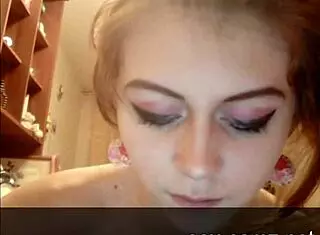 Amateur teen couple has webcam sex