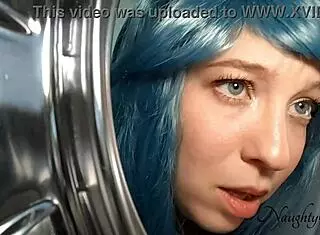 My step-mom got stuck in the washing machine, so I had to fuck her with my monster cock