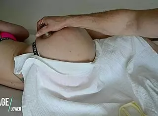 vacuum massage teases hot european babe's big ass