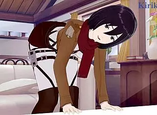 mikasa and annie in intense pov hentai sex