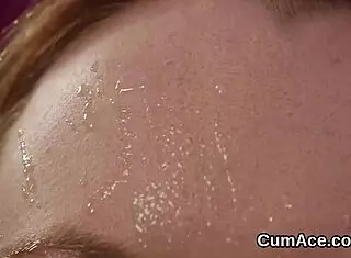 Yo, this bombshell swallows every drop of jizz! 😏