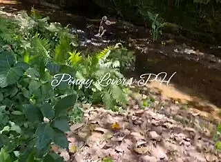 Horny Pinay Ganda Bent Over in River Scandal Fuck