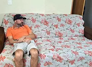 wife shows off to husband's friend and gets fucked doggystyle next to him