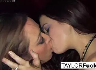 Capri and Taylor engage in sensual lesbian sex with big tits