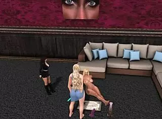 beautiful lesbians lick pussy in nude threesome, big ass orgasm