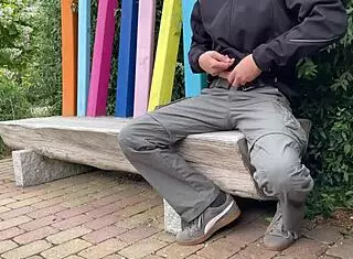 Sexy Unknown Milf Allows Public Cumshot on Park Bench During Outdoor Play