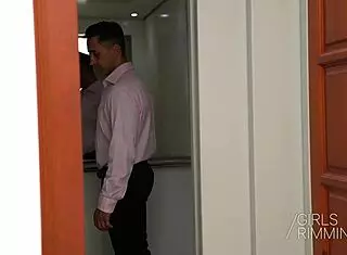adel asanty gets anal in elevator with ass licking 😍