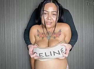 Busty Asian Delivers Explosive Handjob and Wild Interracial Action