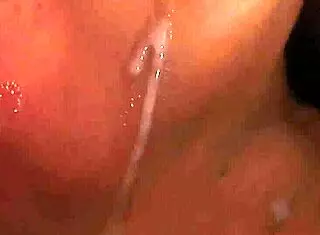 Hot girl gets facial with cum after giving great blow job