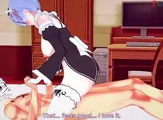 rem fucks hard for big boobs maid