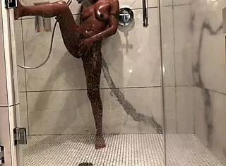 Royal b passionately loves daddy's big black cock and his cumshot in wet pussy creampie