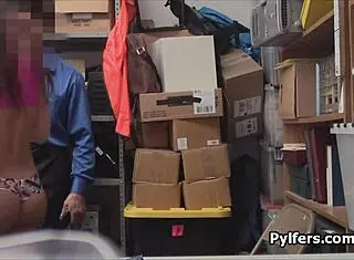 Beautiful Perky Shoplifter Gets Caught And Drilled By Security Guard On Hidden Cam
