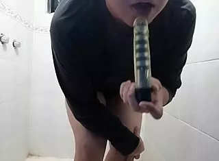 Gay Man Feels Intense Pleasure Masturbating In Bathroom