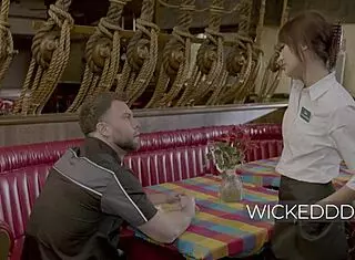 Petite Asian Waitress Carry Gets Nailed Hard