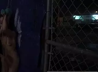 Anya Gets Her Pussy Gaped By Dildo In Rough Outdoor Public Bondage Domination!