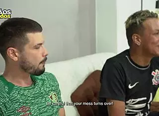 Lost the game but won the friend's bareback cock! 😏