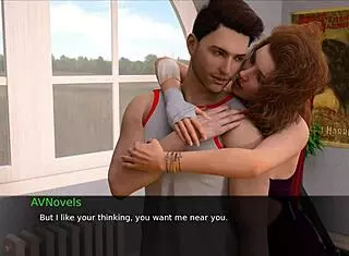 Sexy redhead plays erotic game in the gym