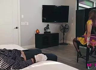 I watch Lexi Luna and Penelope Kay in their freaky stepfamily fetish