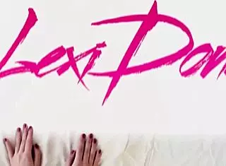 Lexi Dona Strips and Fingers in Close-Up