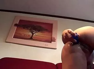 lucky lee takes that big dildo deep in her asian ass