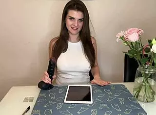 stepmom cums so hard over pants, caught by stepson in office!