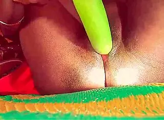 Asian village wife experiments with brinjal in wild fuck. Her shaved pussy gets soaked.