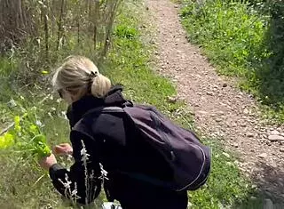 Amateur COUPLE does BLOWJOB with CUM in MOUTH on the MOUNTAIN. European pornstars join the fun.