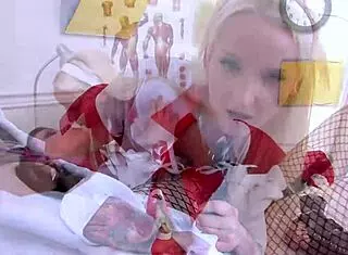 Lezzie BFF - Lesbian Nurses Get Rough in Tight Lingerie