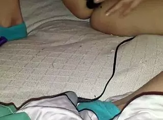 playing solo with my hairy self using rabbit toy.