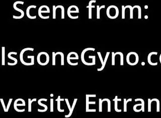 Freshman Miss Mars gets wand orgasms from Doctor Tampa in college physical.