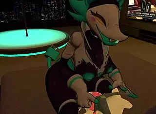 Slutty Tasque Manager Bent Over in Bed for Horny Pokemon's Doggy Style Fucking and Blowjob