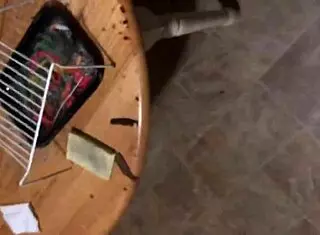 Gagging on a monster cock leads to cumshot in her eye.