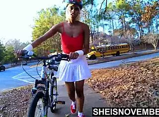 Msnovember Gets Rough Prone Boned in Red Silk Panties