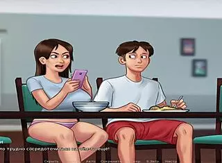 Summertime Saga episode 2: French teacher interaction in uncensored anime style