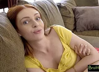 Caught banging my step sister hard while watching TV in a wild facial finish.