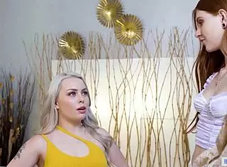 Lesbian Threesome with Sexy College Girl Nannies Licking