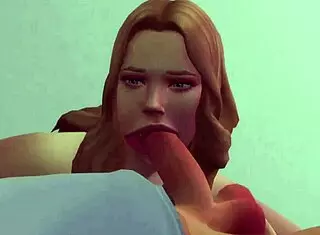 Blonde Cartoon Character Rubs Intensely Until Climax