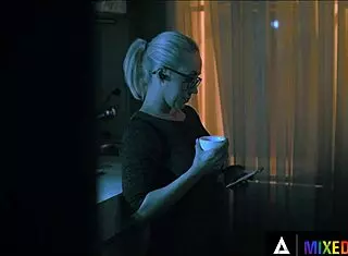 busty beauty christina shine fingers her pussy in lingerie